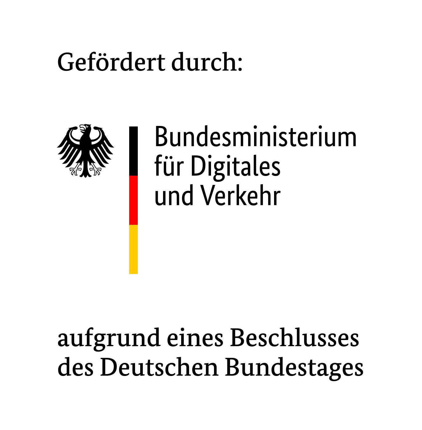 Förderlogo Bundesministerium für Digitales und Verkehr (BMDV)